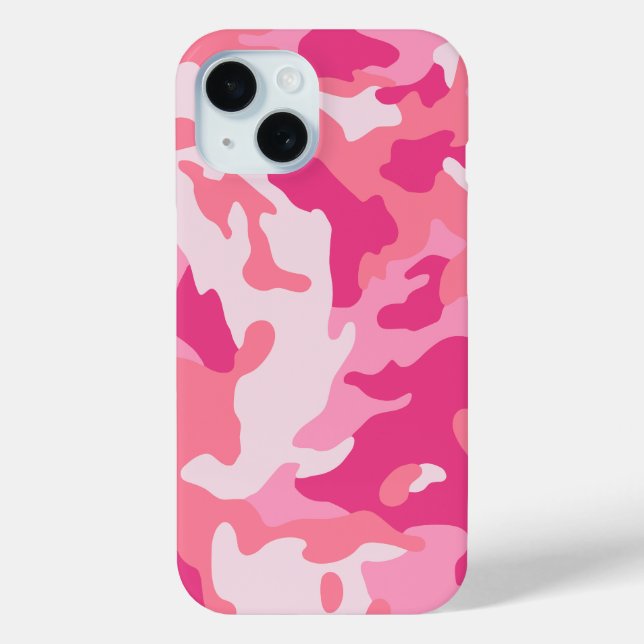 Camo And Flamingo Pink Matching Case-Mate iPhone Case (Back)
