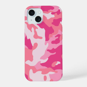 Camo And Flamingo Pink Matching iPhone 15 Case