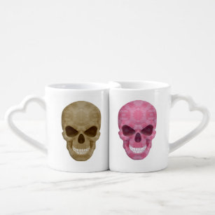 Camo And Pink Camo Skulls His And Hers Mug Set