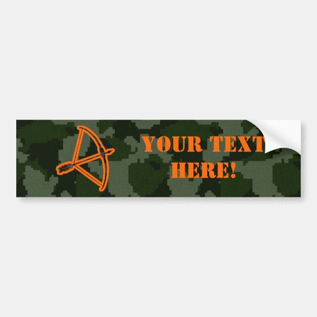 Camo Archery Bumper Sticker (Front)