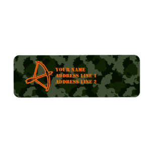 Camo Archery Return Address Label