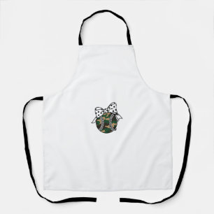 Camo Baseball with Polka Dot Bow Apron