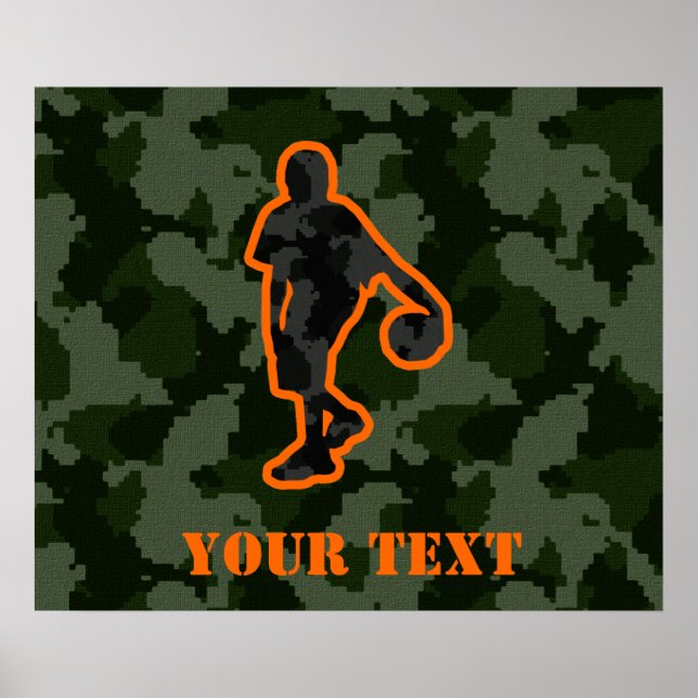 Camo Basketball Poster (Front)
