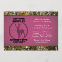 Camo Birthday Girl Invitations