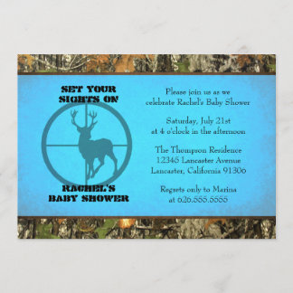 Camo Blue - Baby Boy Shower Invitations