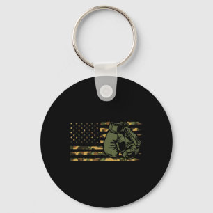 Camo Boxing Usa Flag For Boxer - American Flag Box Key Ring