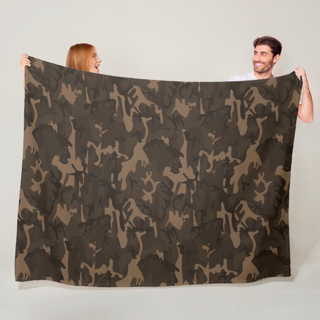 Camo Brown Fleece Blanket (In Situ)