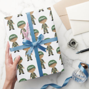 Camo Buddy Military Wrapping Paper