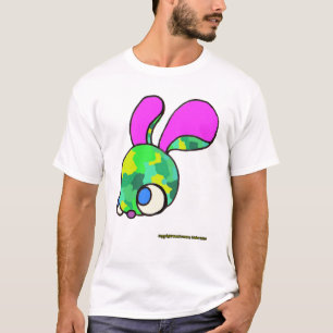 Camo Bunny on a White T-Shirt