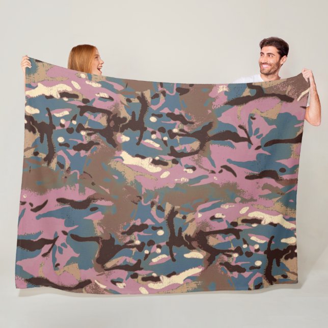 Camo Camo, don't blend in with the crowd! Fleece Blanket (In Situ)