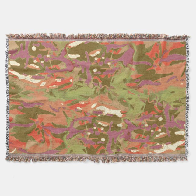 Camo Camo, look at me! Throw Blanket (Front)