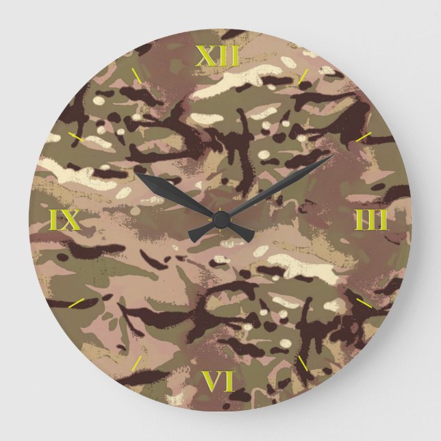 Camo Camo, Wherefore Art Thou? LIDJ Design. Large Clock (Front)