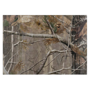 Camo Camouflage Hunting Real Glass Cutting Board