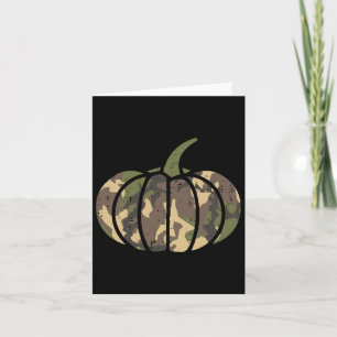 Camo Camouflage Pumpkin Halloween Costume Men Wome Card