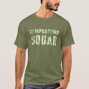 Camo CAMPGROUND SQUAD Summer Counsellor Teacher Cr T-Shirt