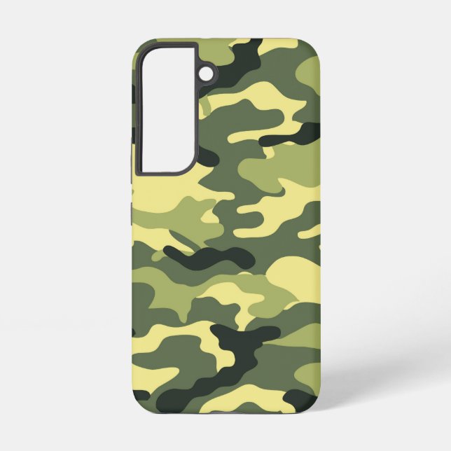 Camo Camping Hunting Green Camouflage Samsung Galaxy S22 Case (Back)