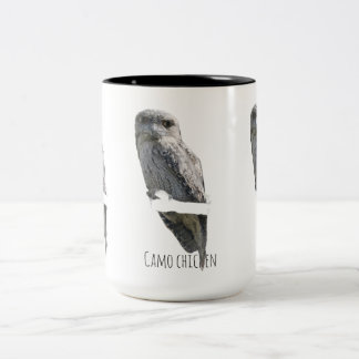 Camo chicken Two-Tone coffee mug