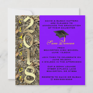 Camo Classic Elegant 2018 Graduation Invitation