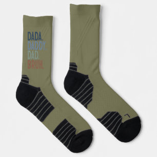 Camo COLOR DADA DADDY DAD BRUH FATHERS DAY Socks