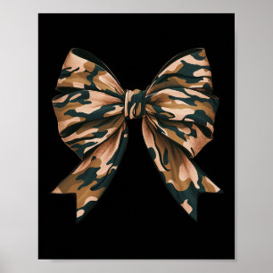 Camo Coquette Bow Duck Hunt Duck Hunting Women Gir Poster