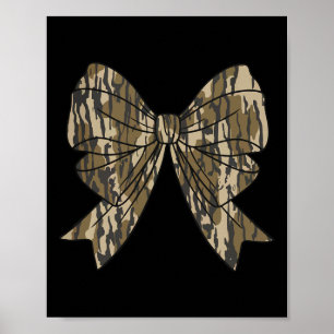 Camo Coquette Bow Duck Hunt Duck Hunting Women Gir Poster