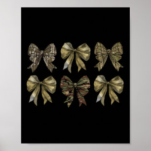Camo Coquette Bow Duck Hunting Girls Boys Poster