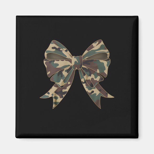 Camo Coquette Bow Duck Hunting Girls Kids Women Hu Magnet (Front)