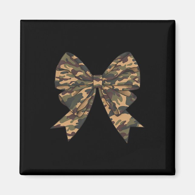 Camo Coquette Bow Duck Hunting Girls Kids Women Hu Magnet (Front)