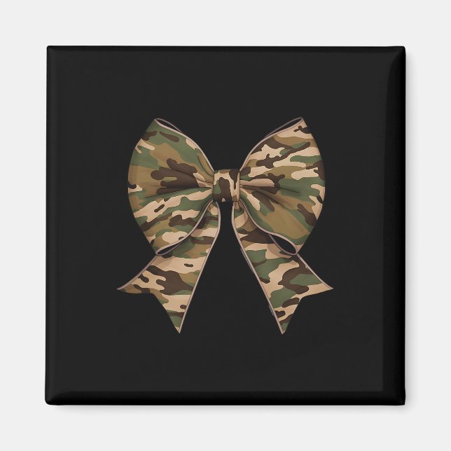 Camo Coquette Bow Duck Hunting Girls Kids Women Hu Magnet (Front)