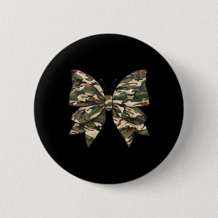 Camo Coquette Bow Duck Hunting Girls Women Butterf 6 Cm Round Badge