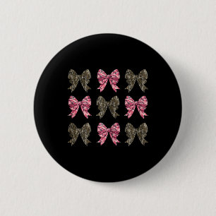 Camo Coquette Bow Duck Hunting Kids Girls Bows Wom 6 Cm Round Badge