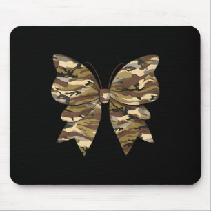 Camo Coquette Bow Duck Hunting Women Cute Butterfl Mouse Pad