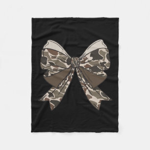 Camo Coquette Bow Hunt Duck Hunting Camouflage Men Fleece Blanket
