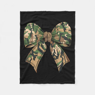 Camo Coquette Bow Hunting Camouflage Old Hunter Wo Fleece Blanket