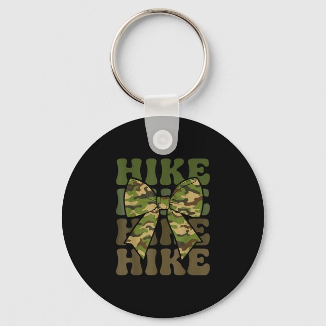 Camo coquette hike bow camo retro groovy key ring (Front)