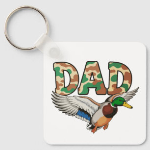 Camo Dad Duck Hunting Father’s Day Grandpa Husband Key Ring