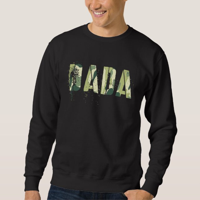 Camo DADA New Dad Hero Grandpa The Man Myth Legend Sweatshirt (Front)