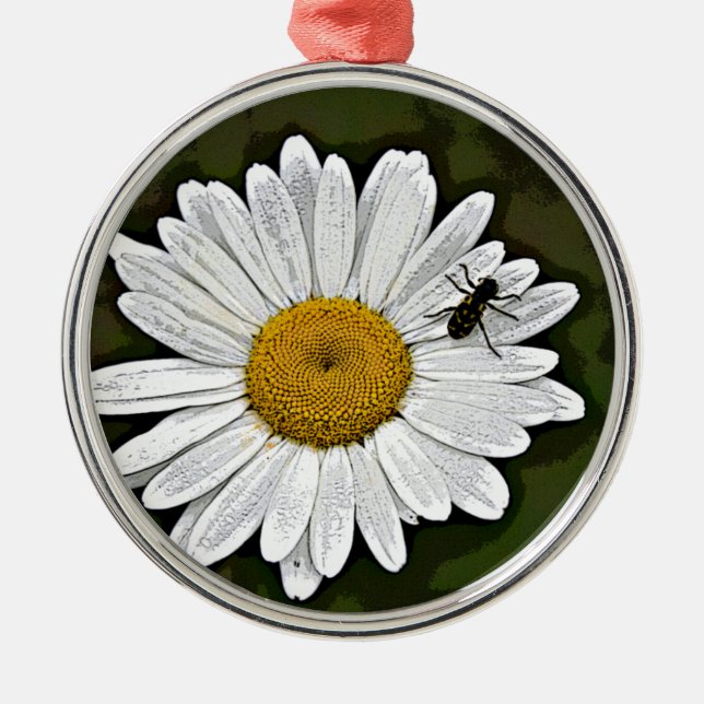 Camo Daisy Metal Tree Decoration (Front)