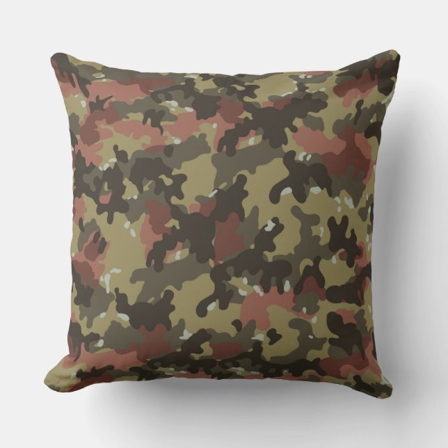 Camo Decorative Throw Pillow (Front)