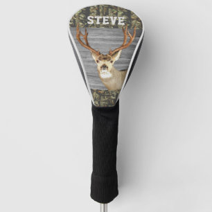 Camo Deer Hunting Cool Men's Outdoors Antler Golf Head Cover