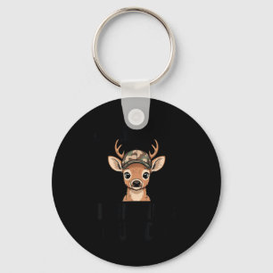 Camo Deer Hunting Daddy's Hunting Buddy Youth Boy Key Ring