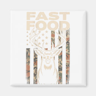 Camo Deer Hunting Fast Food Gag Hunter Gift Funny Magnet