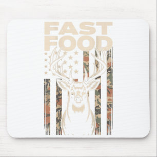 Camo Deer Hunting Fast Food Gag Hunter Gift Funny  Mouse Pad