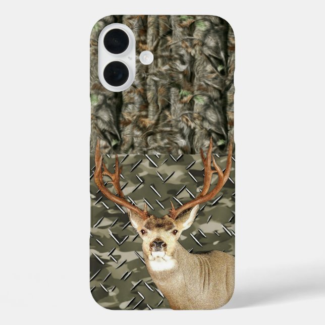 Camo Deer Hunting Name Men Sports Buck Case-Mate iPhone Case (Back)