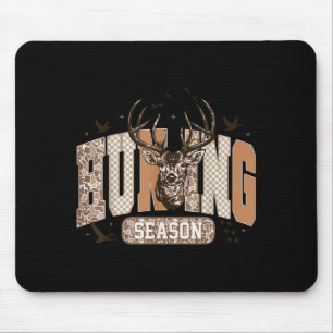 Camo Deer Hunting Season Wildlife Buck Antlers Hun Mouse Pad