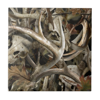 Camo Deer Skulls Ceramic Tile