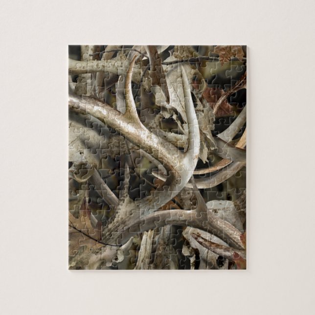 Camo Deer Skulls Jigsaw Puzzle (Vertical)
