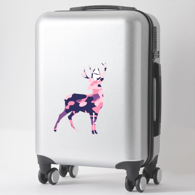 Camo Deer Sticker (Suitcase)