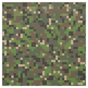 Camo digital computer pixel API printing  8 Bit Fabric