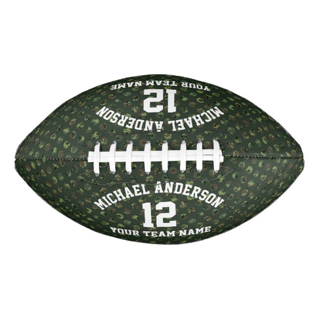 Camo Dots Personalized Name Team Number Sports Football (Front)